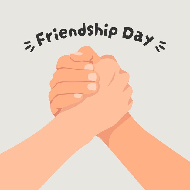 Flat illustration for international friendship day celebration
