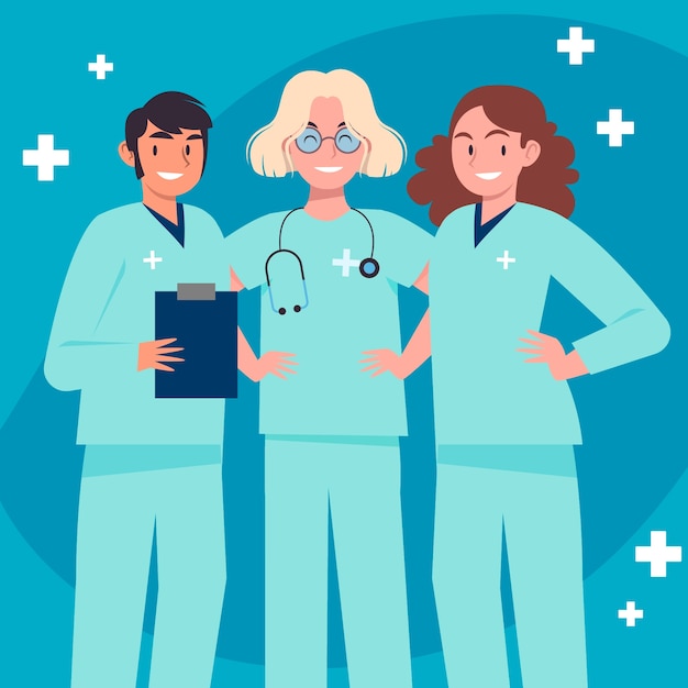 Free vector flat illustration for international nurses day celebration