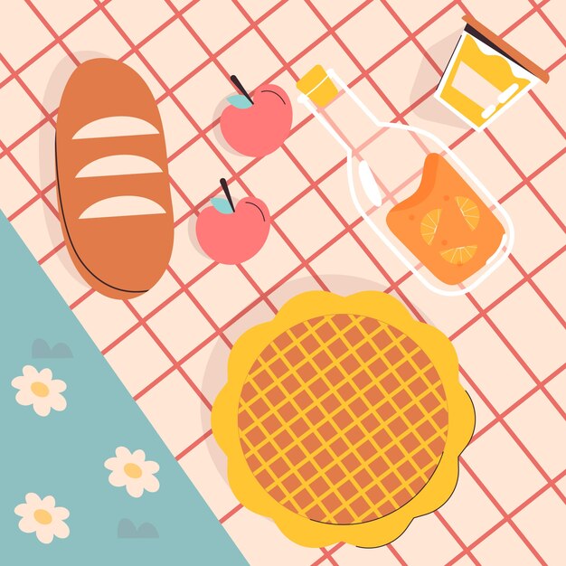 Free Vector flat illustration for international picnic day celebration