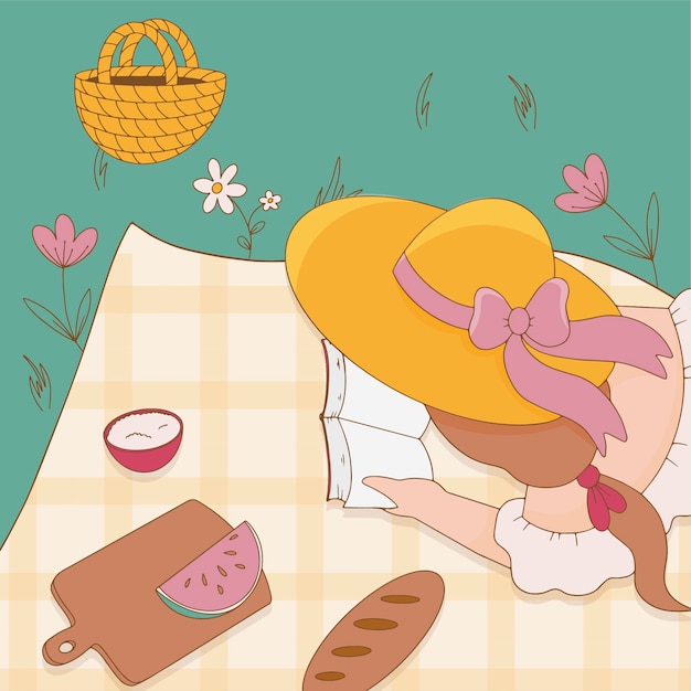Free Vector flat illustration for international picnic day celebration