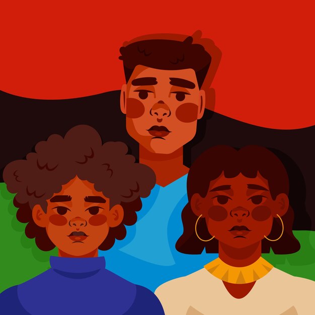 Flat illustration for juneteenth celebration