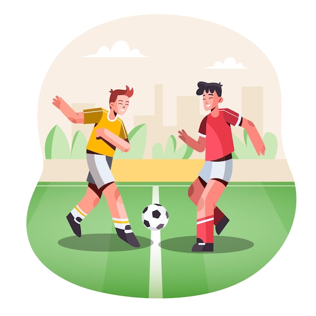 Free vector flat illustration of kids sports