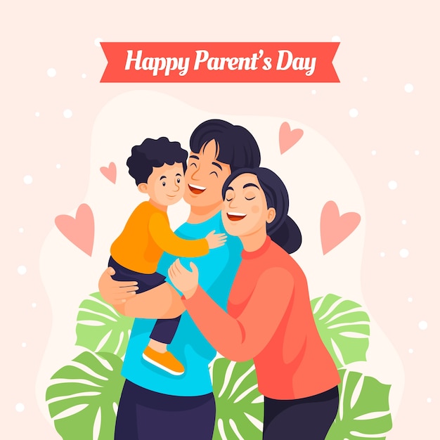 Flat illustration for korean parent's day celebration