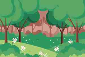 Free vector flat illustration of landscape