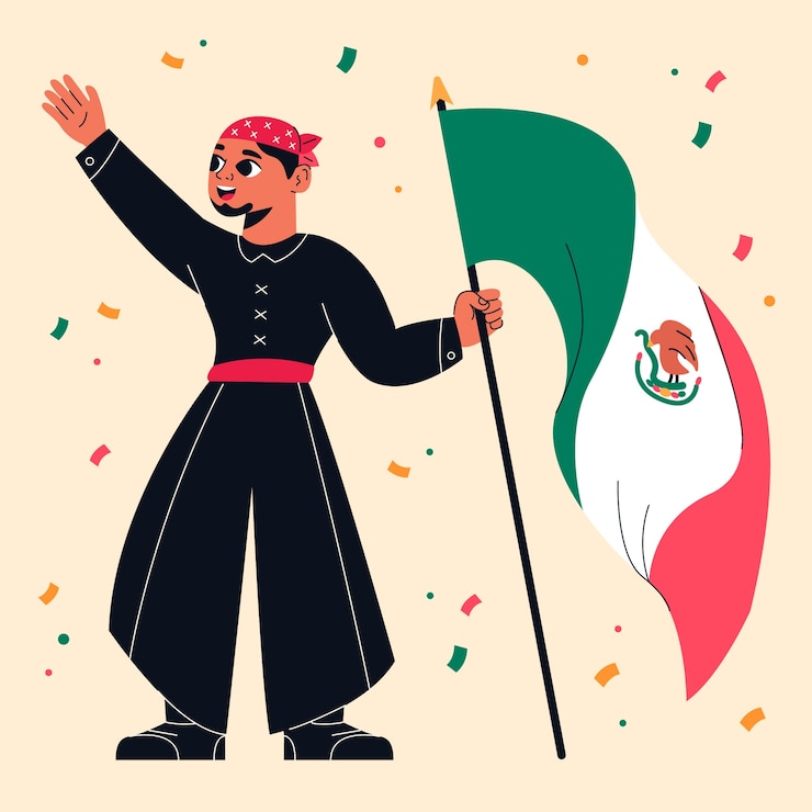 Free Vector flat illustration for mexico independence celebration