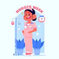 Free vector flat illustration for national nurses week