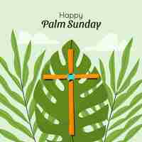 Free vector flat illustration for palm sunday