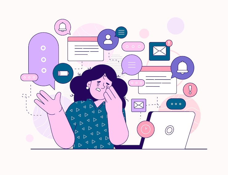 Free Vector flat illustration of person being overwhelmed