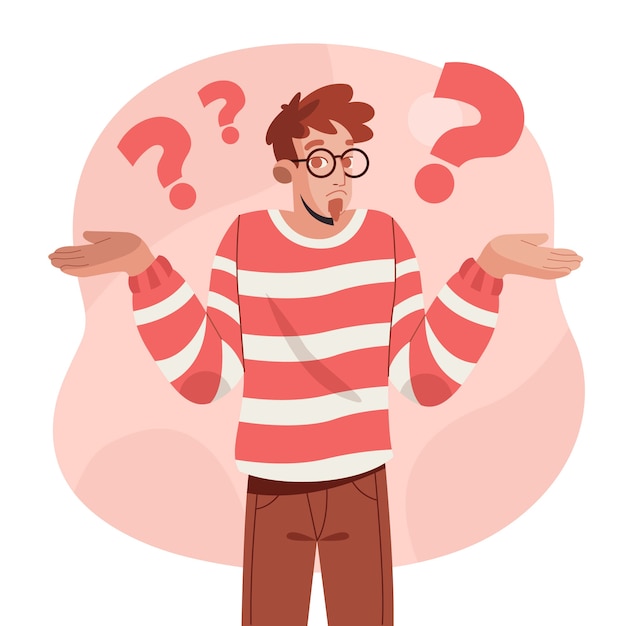 Free vector flat illustration of person shrugging