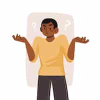 Free vector flat illustration of person shrugging