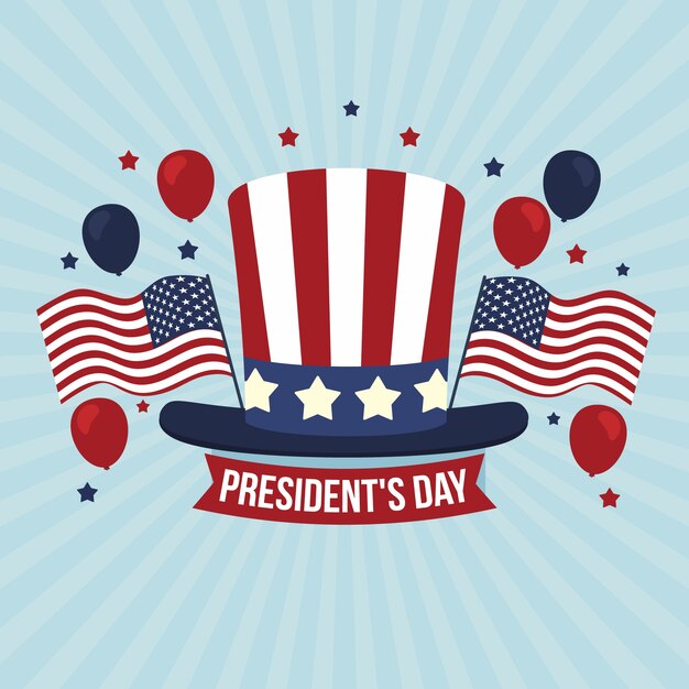 Flat illustration of president's day concept