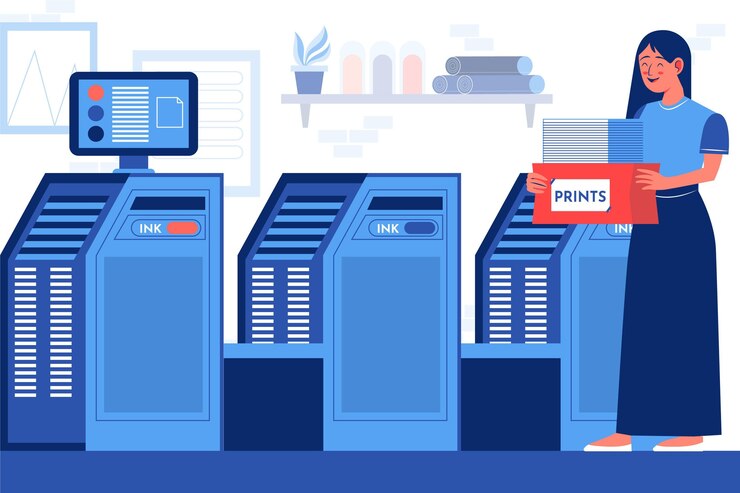 Free Vector flat illustration printing industry
