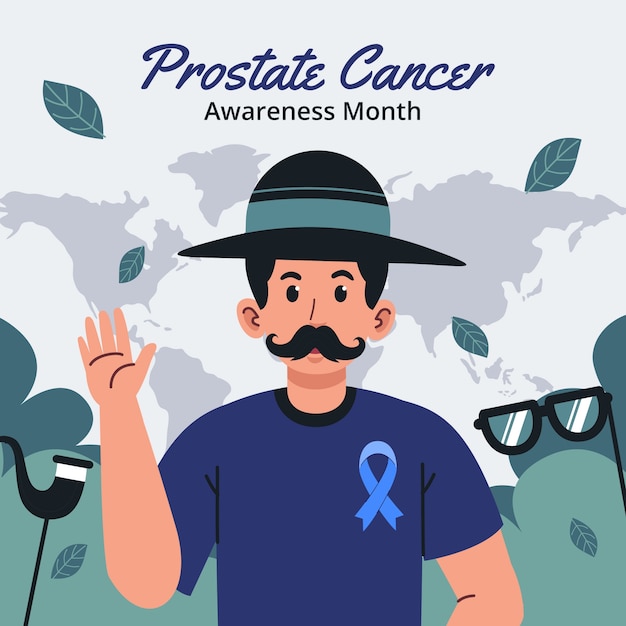 Flat illustration for prostate cancer awareness month