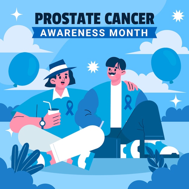 Flat illustration for prostate cancer awareness month