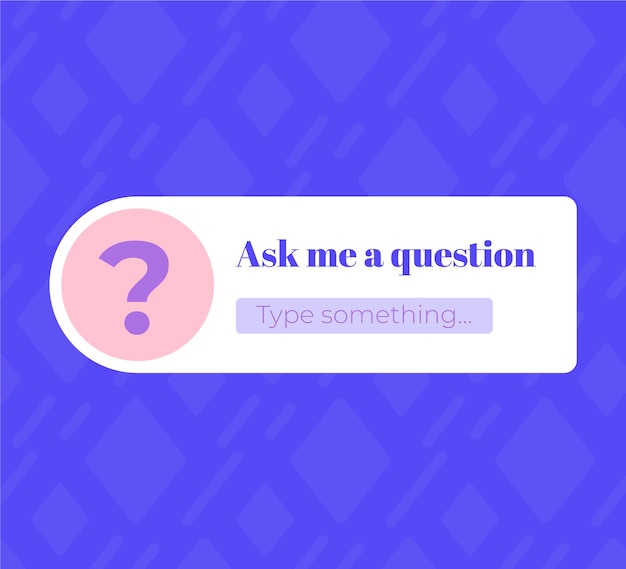 Free vector flat illustration question box