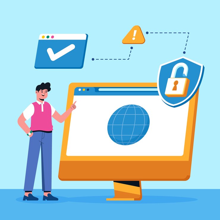 Flat illustration for safer internet day