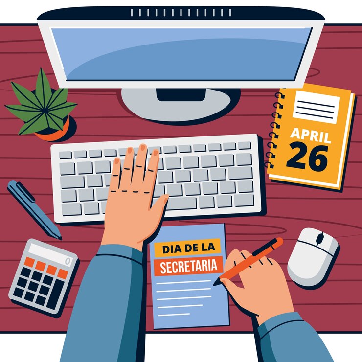 Free Vector flat illustration for secretary's day celebration