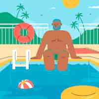 Free vector flat illustration for summer season