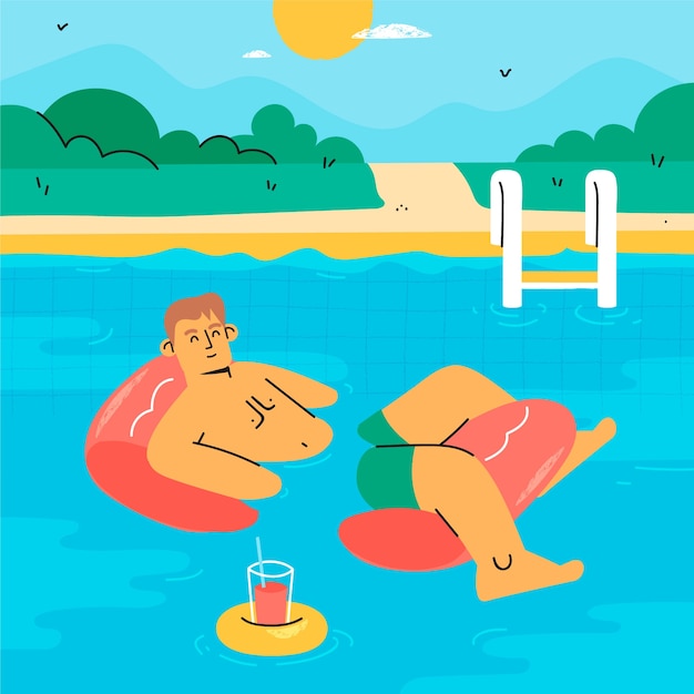 Flat illustration for summer season