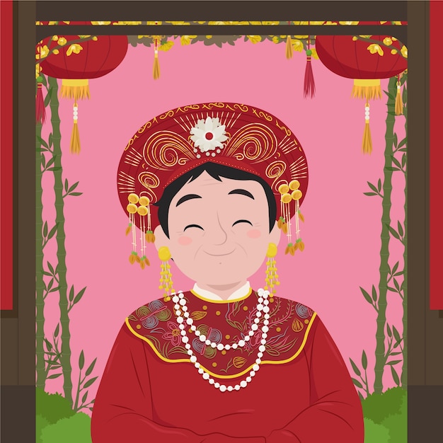 Free vector flat illustration for tet new year celebration