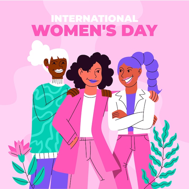 Free vector flat illustration for women's day celebration