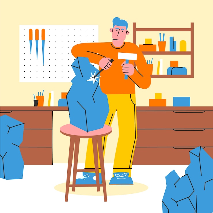 Free Vector flat illustration for world art day