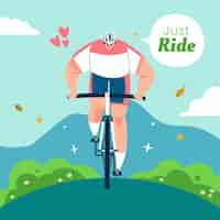 Free vector flat illustration for world bicycle day celebration