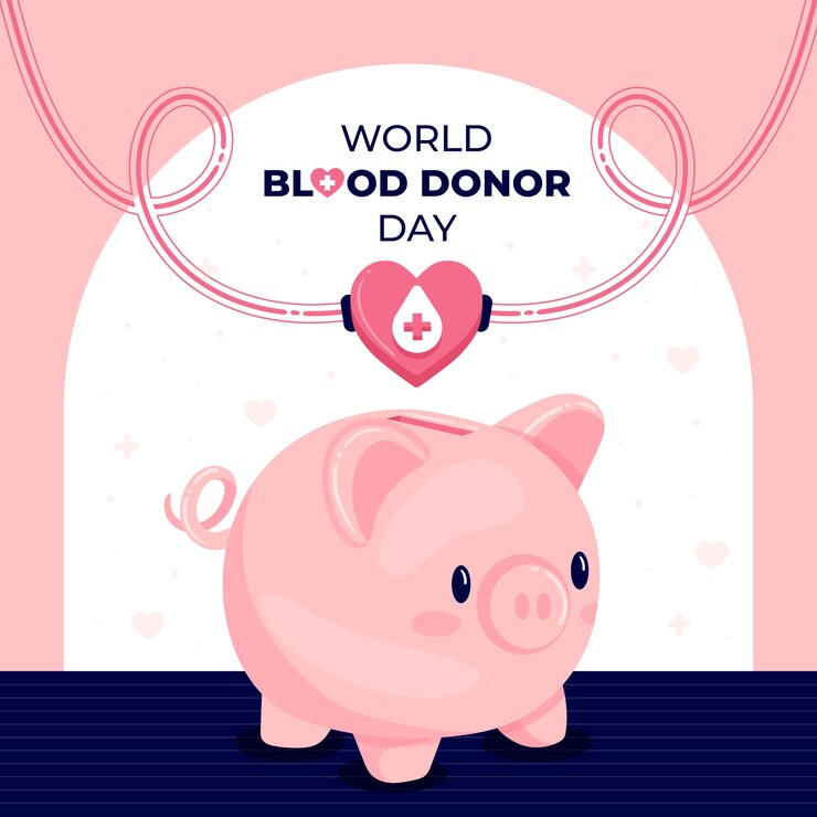 Free Vector flat illustration for world blood donor day awareness