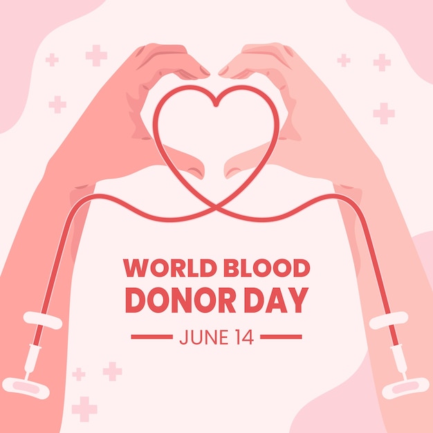 Free vector flat illustration for world blood donor day