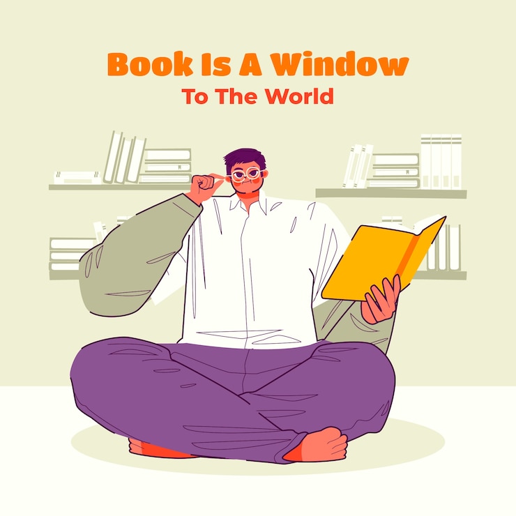 Free Vector flat illustration for world book day celebration