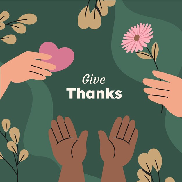 Flat illustration for world gratitude day