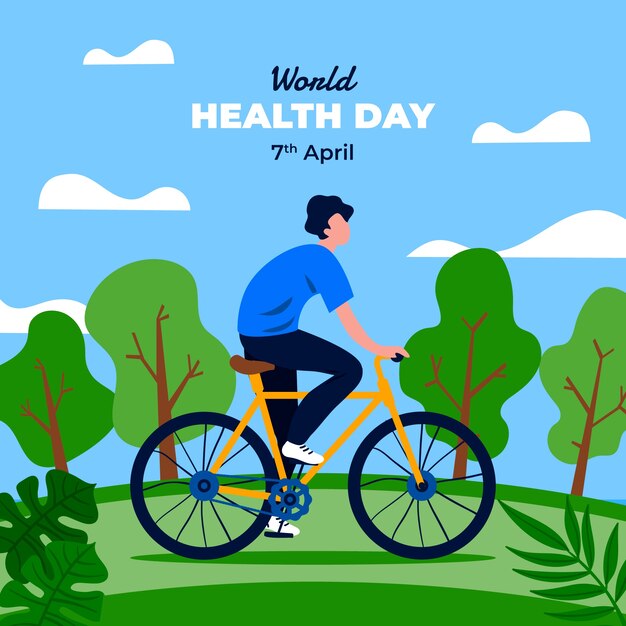 Flat illustration for world health day celebration