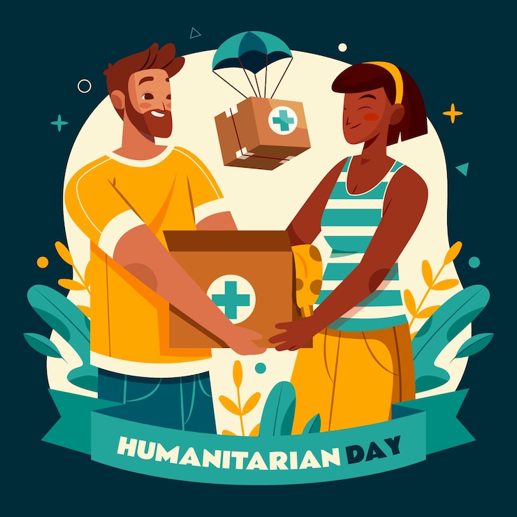 Free Vector flat illustration for world humanitarian day