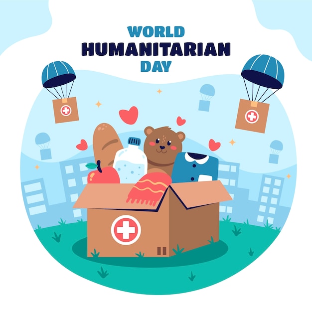 Free vector flat illustration for world humanitarian day