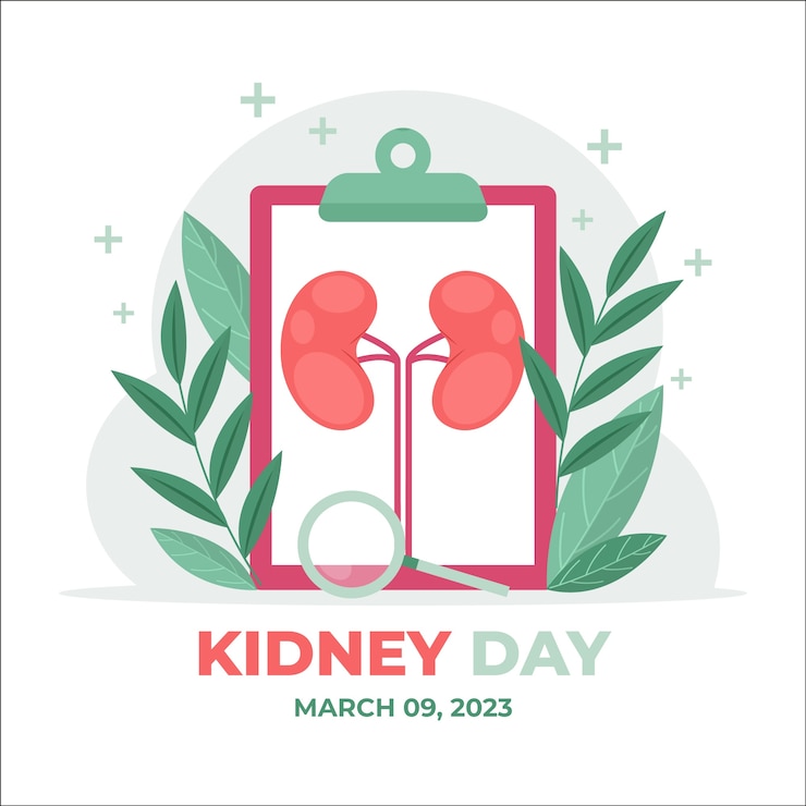 Free Vector flat illustration for world kidney day