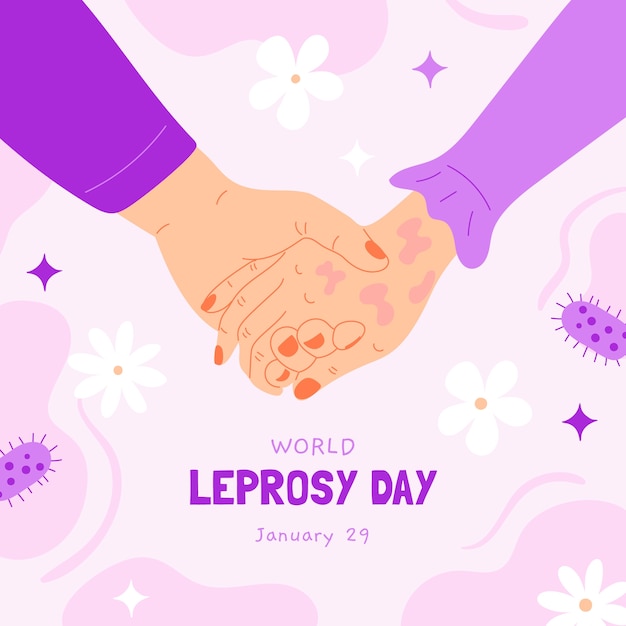 Free vector flat illustration for world leprosy day