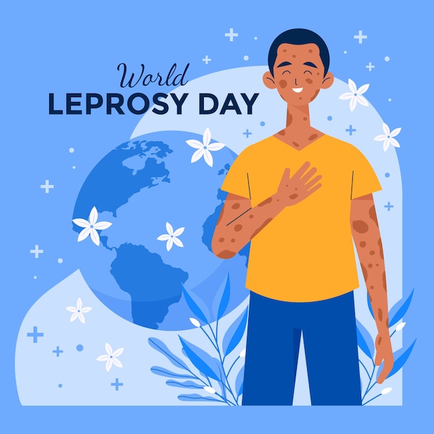 Free vector flat illustration for world leprosy day