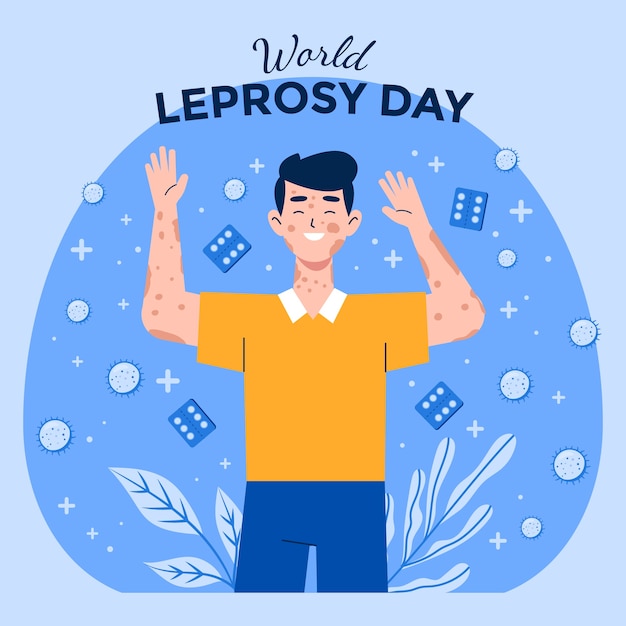 Free vector flat illustration for world leprosy day