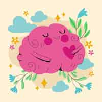 Free vector flat illustration for world mental health day awareness