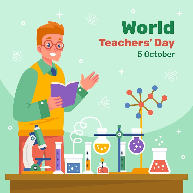 Free Vector flat illustration for world teacher's day celebration