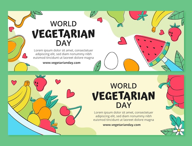 Illustrazione piatta per la giornata mondiale dei vegetariani