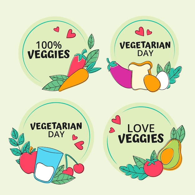 Free vector flat illustration for world vegetarian day