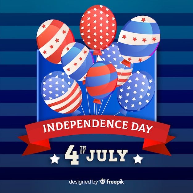 Flat independence day background