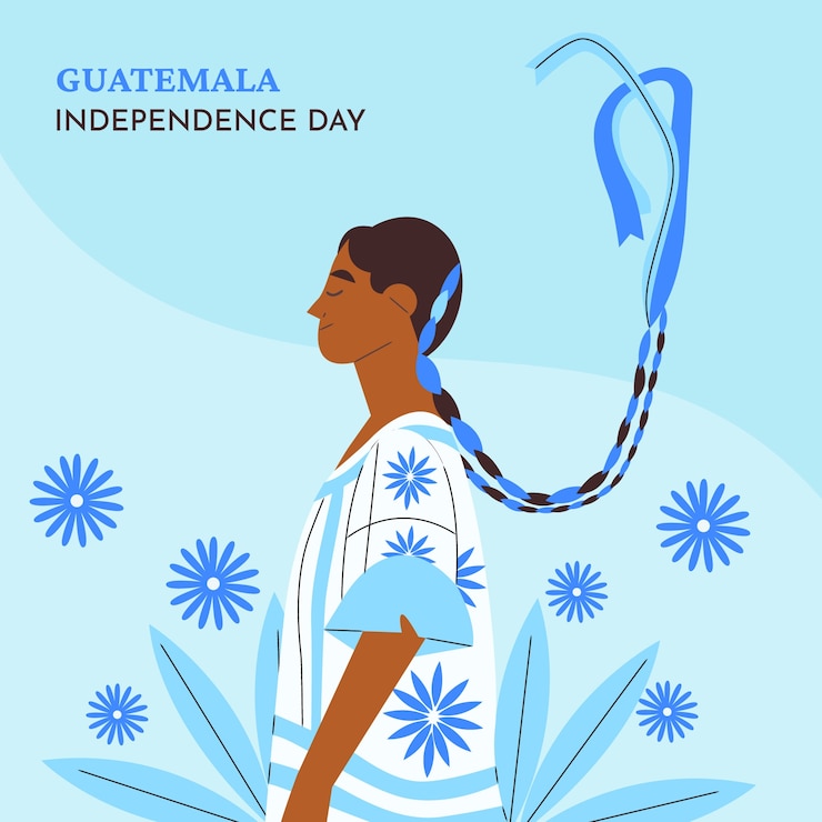 Free Vector flat independencia de guatemala illustration