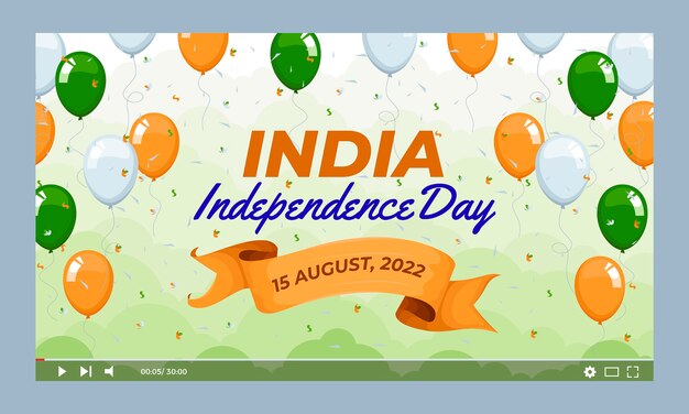 flat india independence day youtube thumbnail