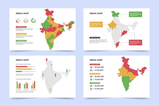 Piatto india mappa infografica