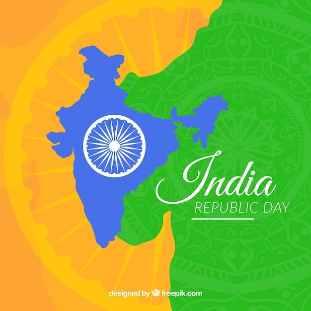 Free vector flat india republic day background