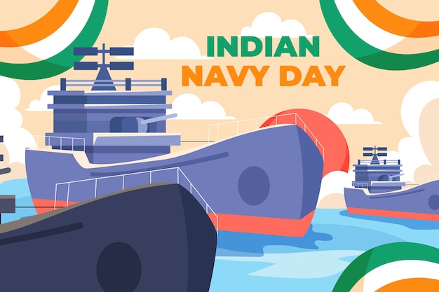 フラットインド海軍の日の背景