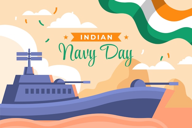 フラットインド海軍の日の背景