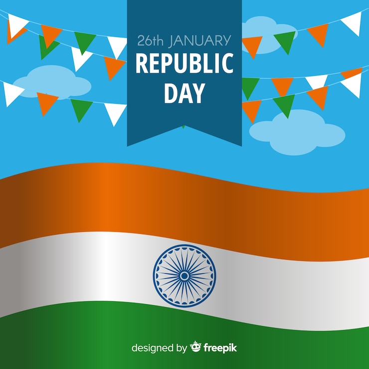 Free Vector flat indian republic day background